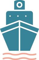 Boat Glyph Two Color Icon vector