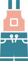 Dungarees Glyph Two Color Icon vector