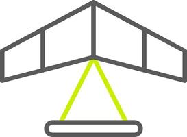 Gliding Line Two Color Icon vector