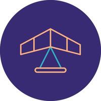 Gliding Line Two Color Circle Icon vector