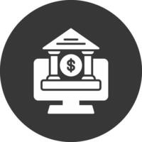 OnGlyph Inverted Banking Glyph Inverted Icon vector