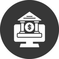 OnGlyph Inverted Banking Glyph Inverted Icon vector