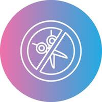 No Scissors Line Gradient Circle Icon vector