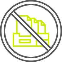 Prohibited Sign Line Two Color Icon vector