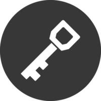 Key Glyph Inverted Icon vector