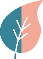 Leaf Glyph Two Color Icon vector