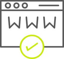 Domain Registration Line Two Color Icon vector