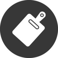 Cutting Board Glyph Inverted Icon vector