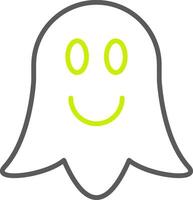 Ghost Line Two Color Icon vector