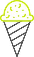 línea de helado icono de dos colores vector