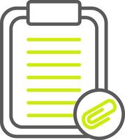 Clipboard Line Two Color Icon vector