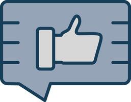 Feedback Line Filled Grey Icon vector