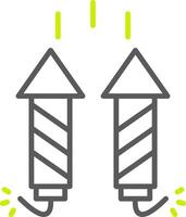 Firework Line Two Color Icon vector
