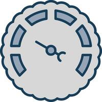 Gauge Line Filled Grey Icon vector