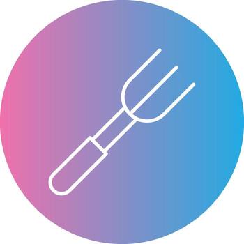 Fork Line Gradient Circle Icon vector