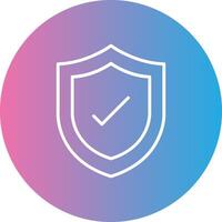 Protection Line Gradient Circle Icon vector