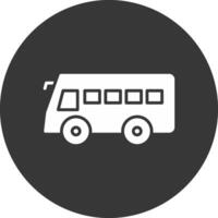 Coach Glyph Inverted Icon vector