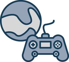 Gaming Line Filled Grey Icon vector