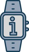 Information Line Filled Grey Icon vector