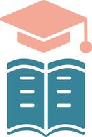 Learning Management Glyph Two Color Icon vector