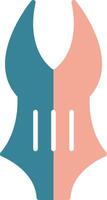 Swimming Suit Glyph Two Color Icon vector
