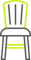 Dining Chair Line Two Color Icon vector