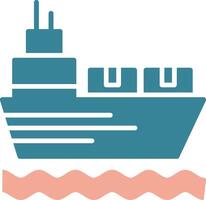 Shipping Glyph Two Color Icon vector