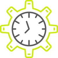 Time management Line Two Color Icon vector