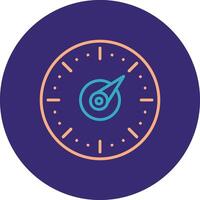 Timer Line Two Color Circle Icon vector
