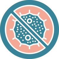 Bacteria Glyph Two Color Icon vector