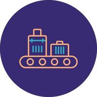 Conveyor Line Two Color Circle Icon vector