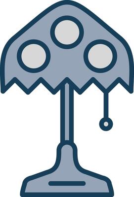 Lamp Line Filled Grey Icon
