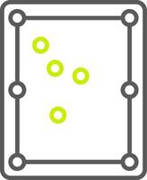 Pool Table Line Two Color Icon vector