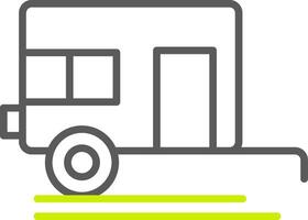 Caravan Line Two Color Icon vector