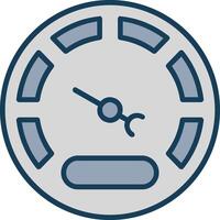 Gauge Line Filled Grey Icon vector