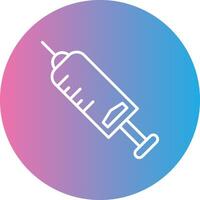 Injection Line Gradient Circle Icon vector