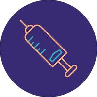 Injection Line Two Color Circle Icon vector