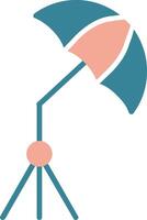 Umbrella Glyph Two Color Icon vector