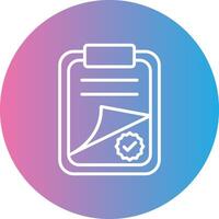 Clipboard Line Gradient Circle Icon vector