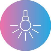 Headlight Line Gradient Circle Icon vector