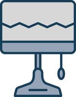 Lamp Line Filled Grey Icon vector