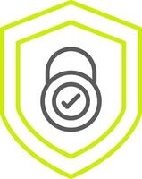 Security Check Line Two Color Icon vector