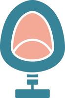 Egg Chair Glyph Two Color Icon vector