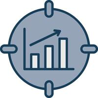 Data Analytics Line Filled Grey Icon vector