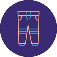 Trousers Line Two Color Circle Icon vector