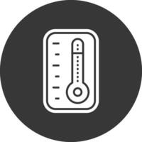 Thermometer Glyph Inverted Icon vector