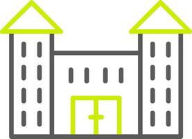 Victorian House Line Two Color Icon vector