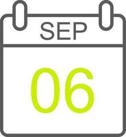 September Line Two Color Icon vector