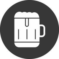 Bar Glyph Inverted Icon vector