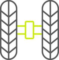Wheel Alignment Line Two Color Icon vector